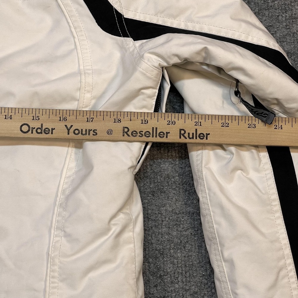 Spyder Jacket Womens 12 White Hooded Insulated Ski Snow Colorblock Pockets - Picture 12 of 13